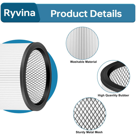 2 Pack 90304 Vacuum Filter Replacement Parts for Shop Vac 90304 90350 90333