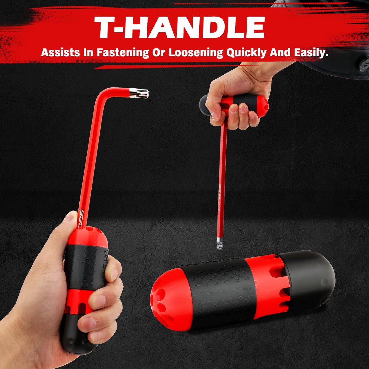 SEDY 30-Piece Long Arm Ball End L-Hex & Torx Key Set with Grip Handle, Ultimate Hex Key Wrench Set with T-Handle and Extension Bars, SAE 1/16" to 3/8", Metric 1.5mm to 10mm, Torx T10 to T50