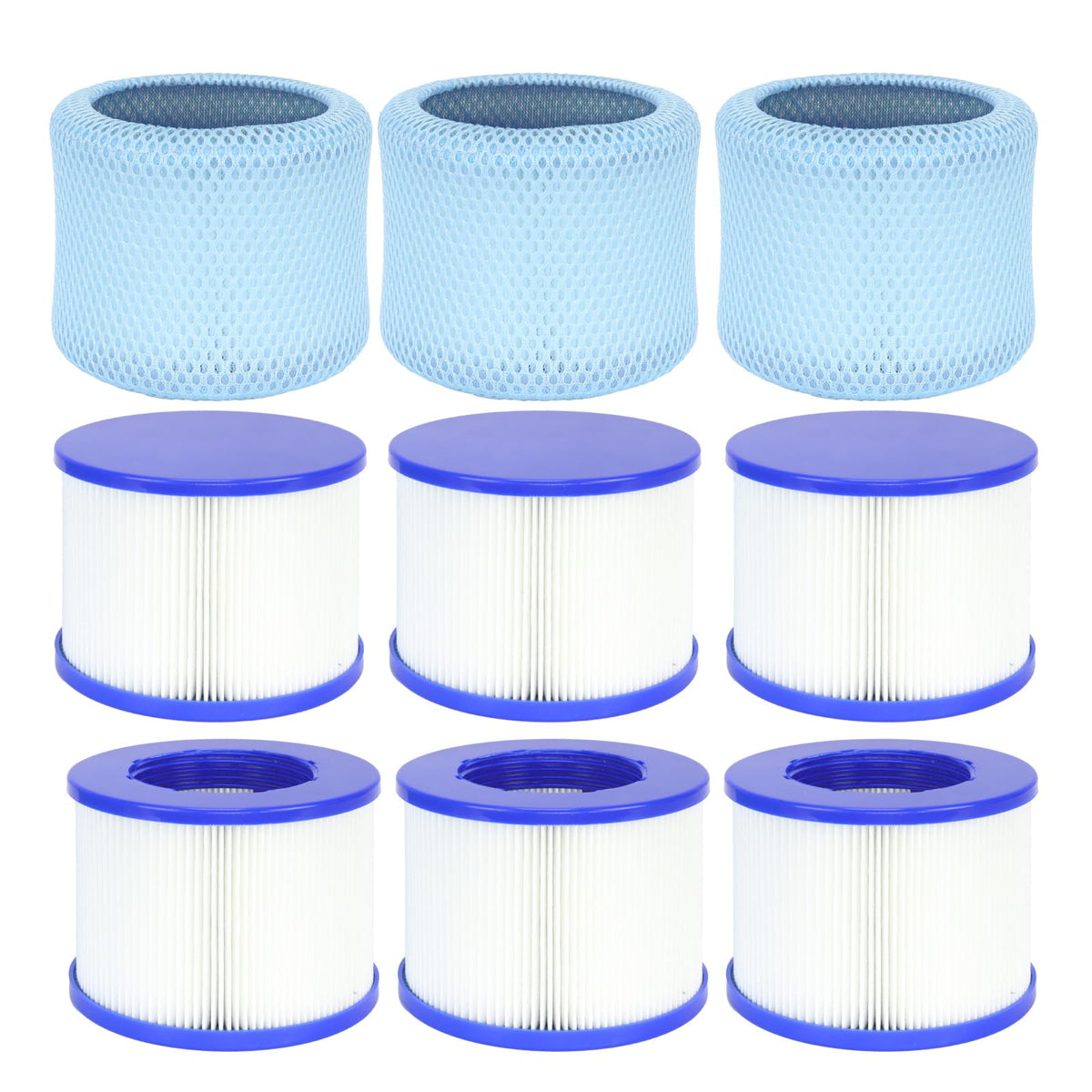 High-Efficiency Screw-In Hot Tub spa Filters Replacement (8 Filters+4 Bags)