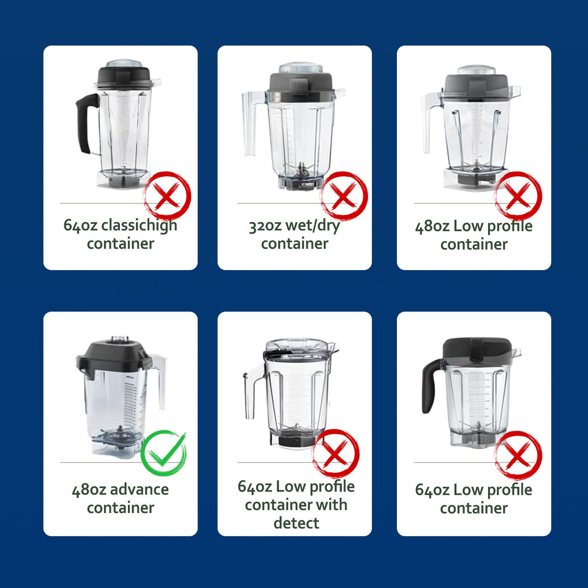 15990 Advance Blade Assembly Replacement, Compatible with Vitamix The Quiet One VM0145, BarBoss, Drink Machine and Blending Station Advance, Fits 32 oz & 48 oz Advance Containers