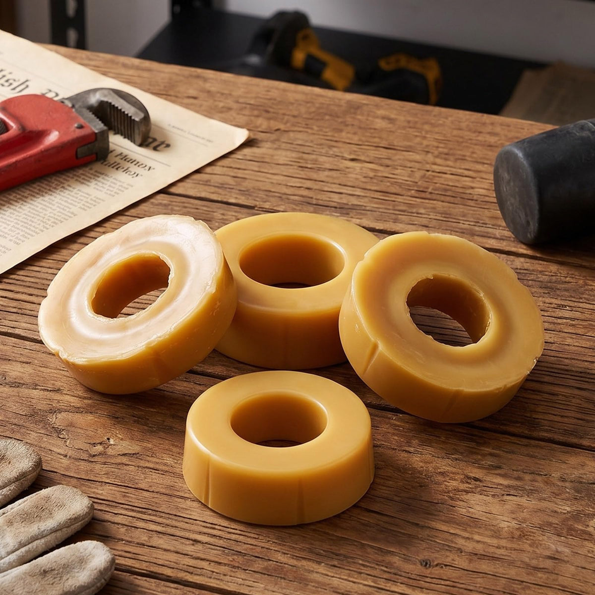 Marsui 8 Pack Wax Rings for Toilet 2 Inch Toilet Wax Ring Replacement Kit