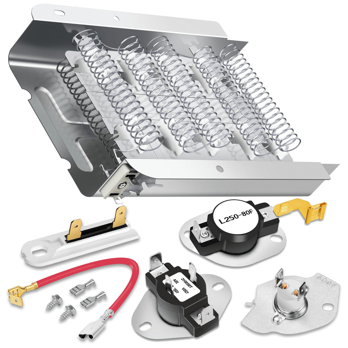 Heating Element Replacement For Whirlpool WED4616FW0 WED4800XQ1 WED6200SW1 WED4815EW1 WED4800BQ1 WED4950HW0 WED5000DW2 WED5600SQ0 WED5590VQ0 WED7000DW2 WED7300DW1 WED4900XW0 WED49STBW1