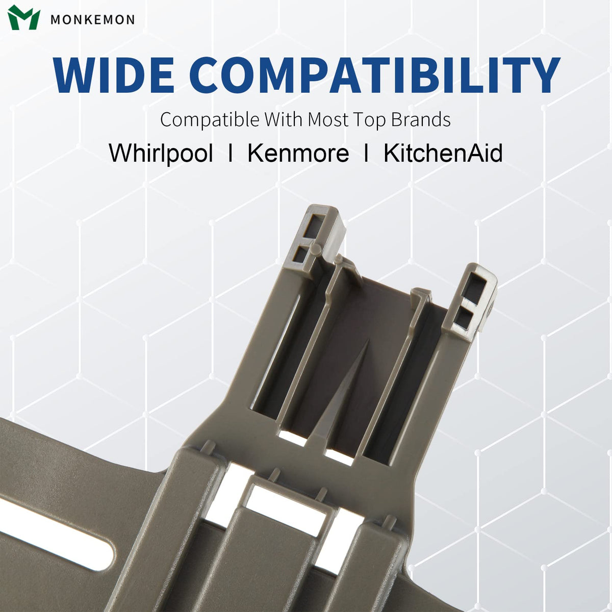 2 Packs W10350375 UPGRADED Replacement Top Rack Replace for kenmore whirlpool Dishwasher Parts, Replace W10712395 AP5957560, Dishwasher Upper Rack Parts Fit for WDT730PAHZ0 WDTA50SAHZ0 WDT970SAHZ0