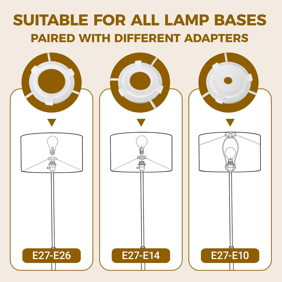 KOORLE Beige Large Drum Lamp Shade for Floor Lamp, 16" Top x 16" Bottom x 11" High, Natural Linen Replacement Lampshade, Table Lamp & Bedside Lamp, 1.65" Spider Fitter, Easy to Assemble