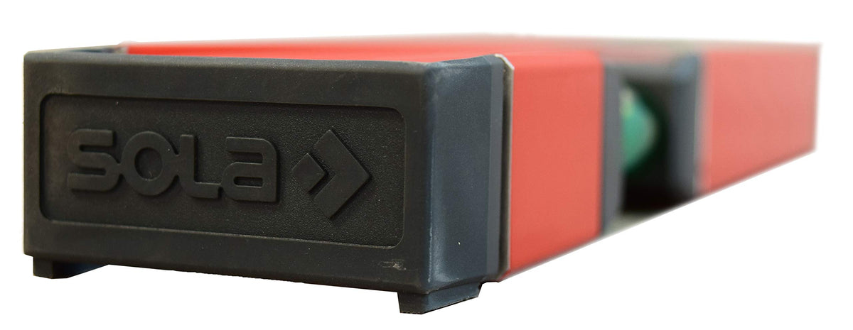 SOLA LSB48 Big Red Aluminum Box Beam Level with 3 60% Magnified Vials, 48-Inch, Non-magnetic
