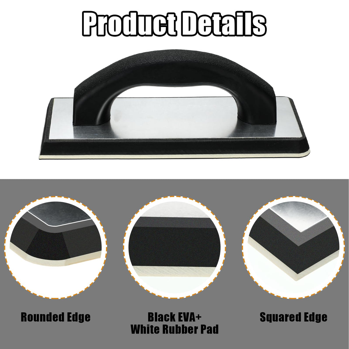 Blulu 11 Pcs Grout Float Set, Rubber Float, 6 Sponges, Angled Saw