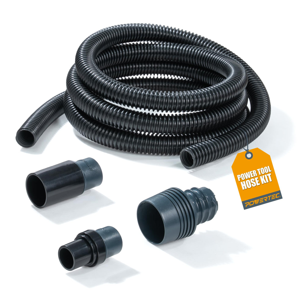 POWERTEC 1-1/4" OD x 10 Ft. Vacuum Hose Dust Collection Kit (70356)