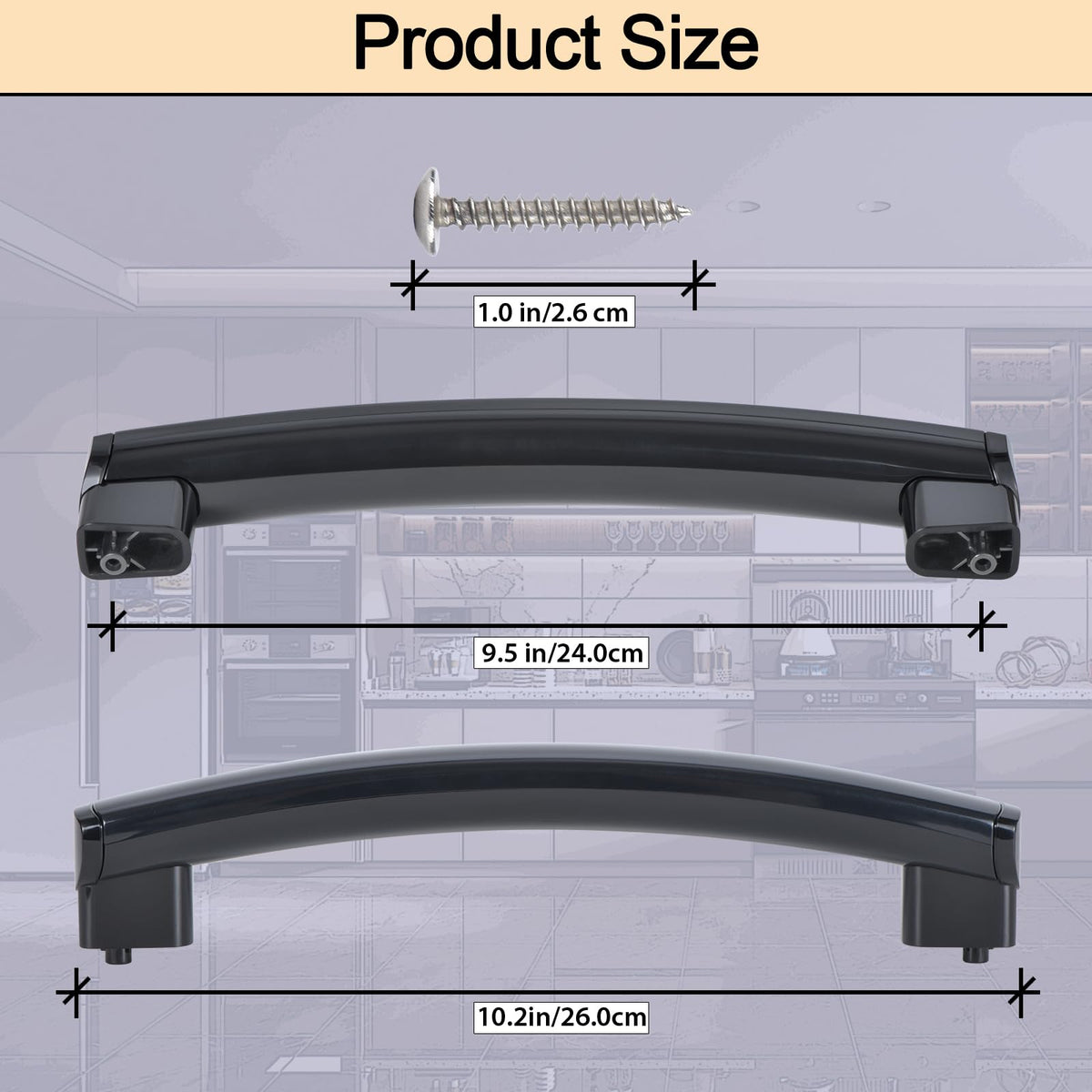 Upgrade Black WB15X10275 Microwave Oven Door Handl