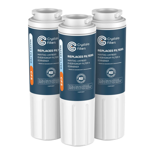 Crystala Filters UKF8001 Water Filter for Everydrop Filter 4, 3 Pack
