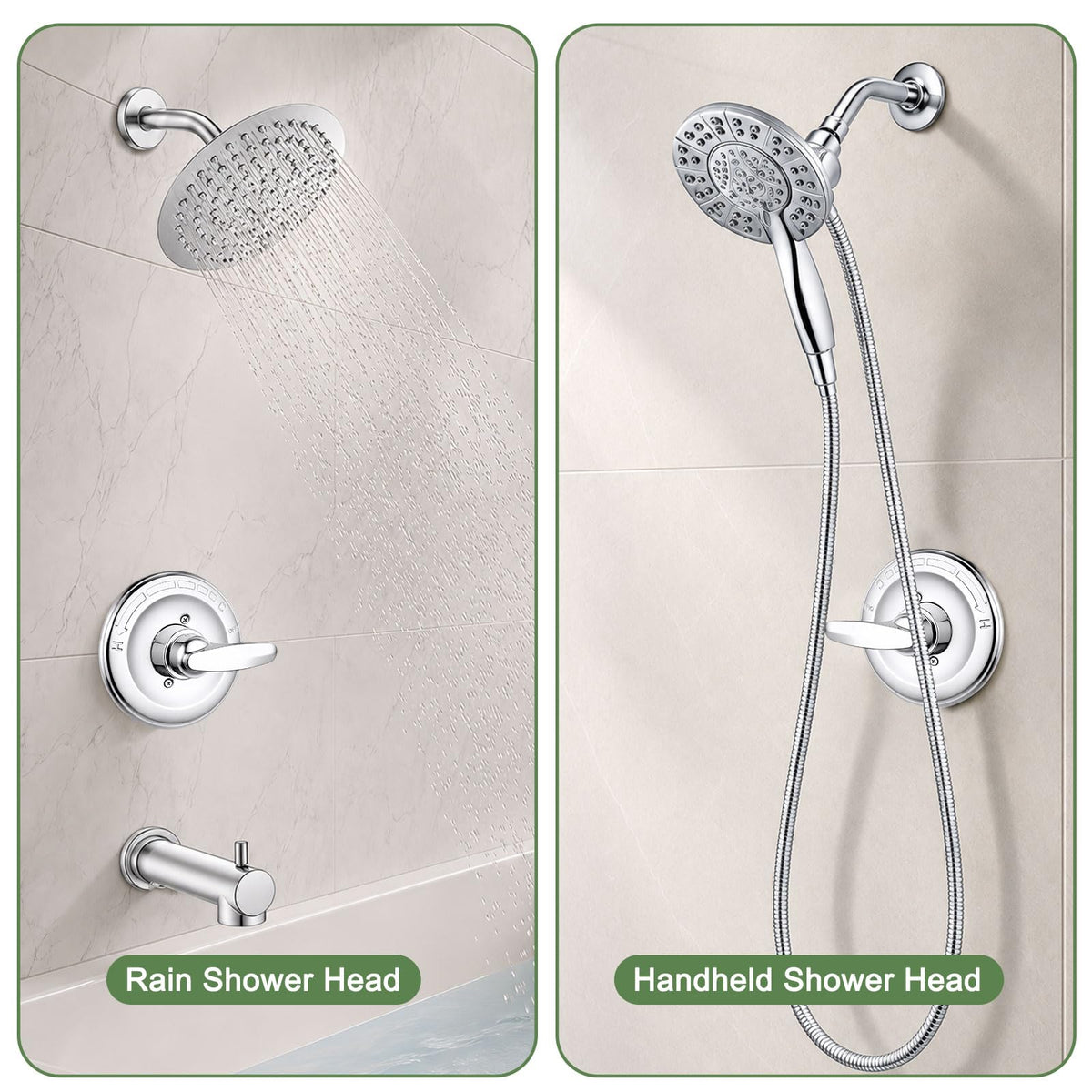Shower Faucet Trim Kit, Shower Handle Replacement Compatible with Delta 13/14 Series, Fits R10000-UNBX Rough-in Valve, All Metal Construction, Easy to Install