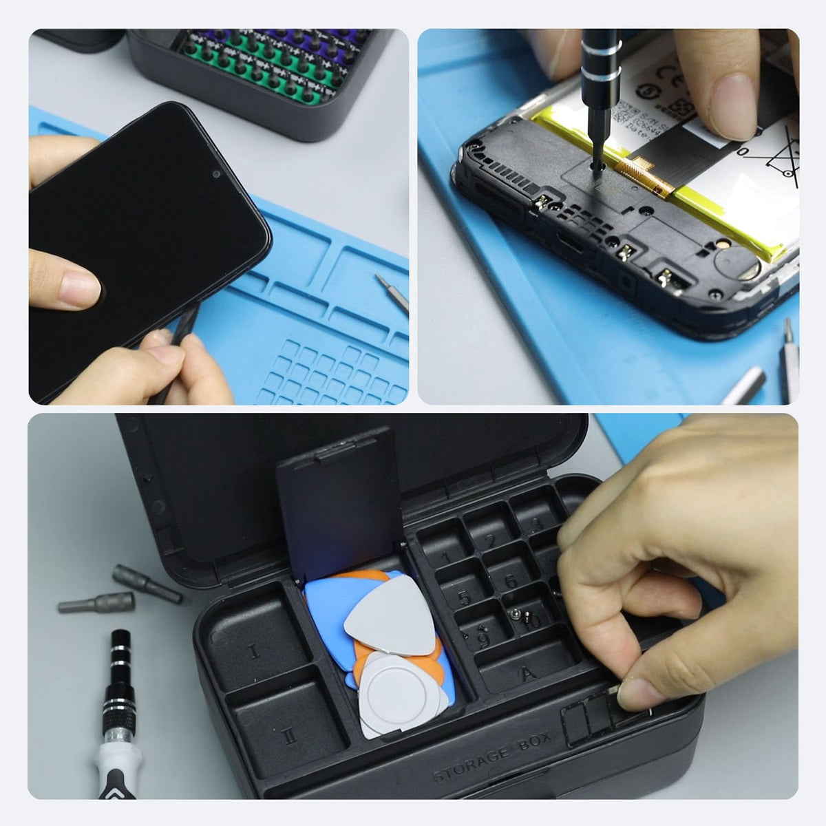 YOYSUN Mini Precision Screwdriver Set with Color-coded Identification, 132 in 1 Micro Magnetic Repair Tool Kits with Storage Box, 108 Bits,Small Manual Screw Driver Toolkits for iPhone/Mac/iPad/Table