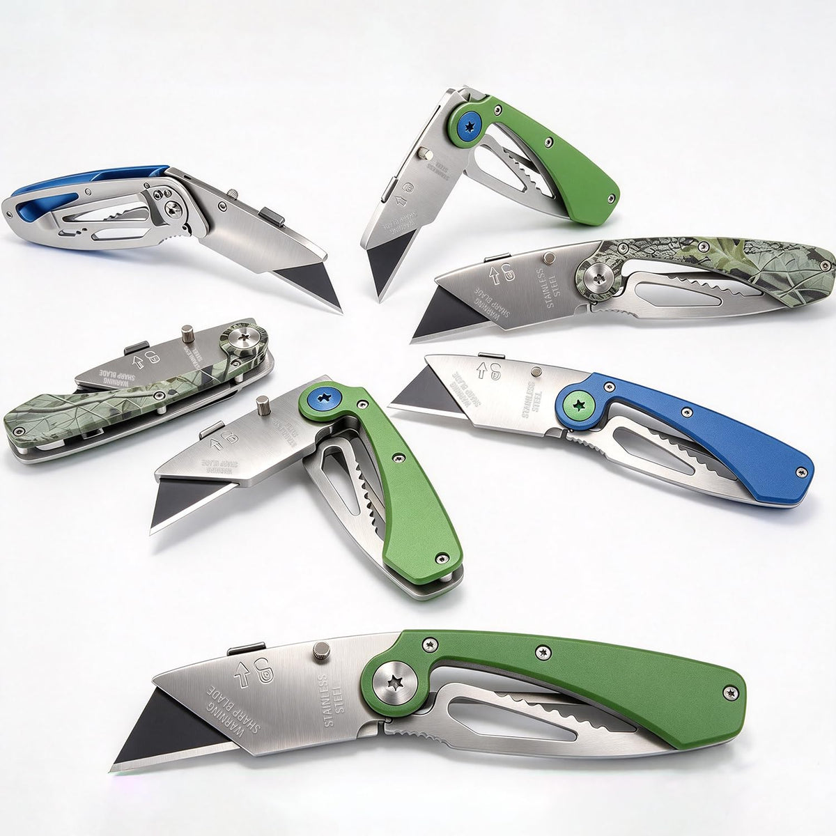 Lichamp 6-Pack Folding Utility Knife Set for Home, Work, Outdoor