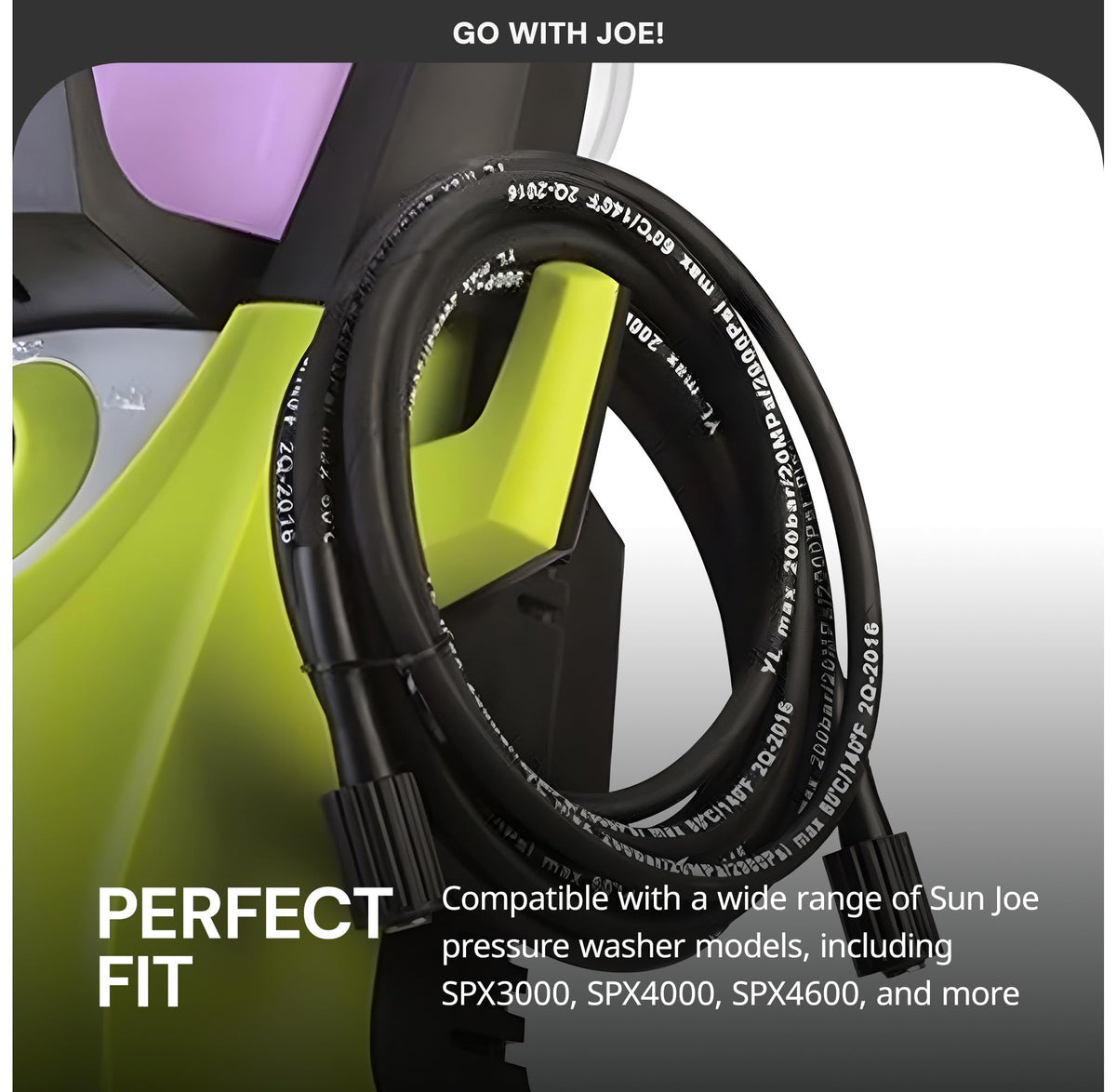 Sun Joe SPX3000-33 Replacement Pressure Washer Hose for SPX3000 Series, SPX3200, SPX3500, SPX4000 Series, SPX4004-MAX, SPX4500, and SPX4600 Series, Manufacturer Original