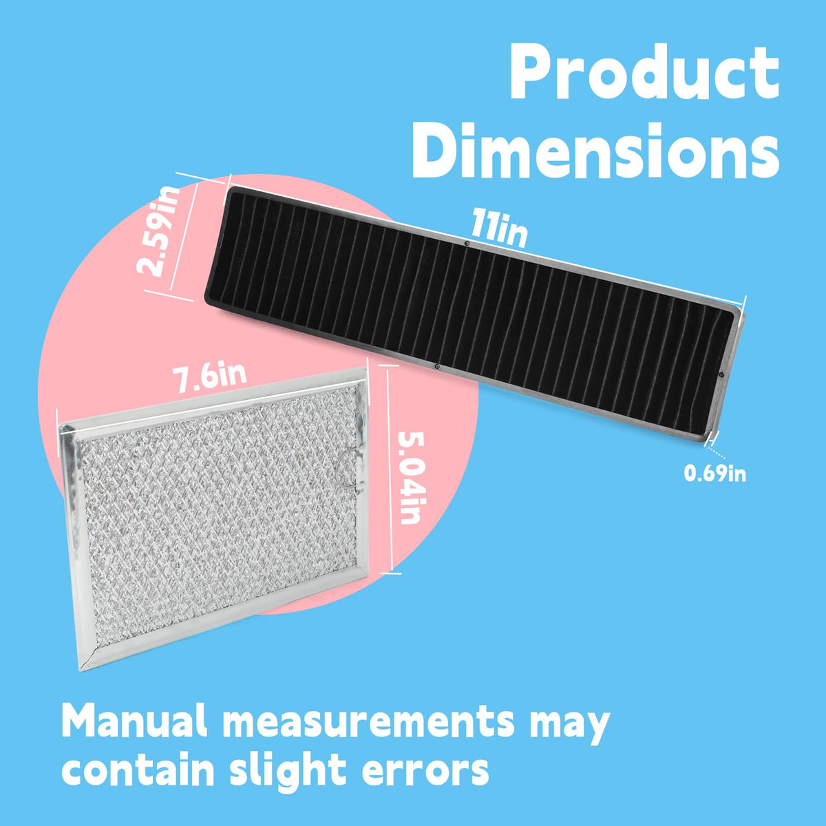 GLOXTED Microwave Filter Set Compatible with GE JVM7195SK6SS PNM9216SK5SS JVM7195EK5ES JNM7196DK5BB JVM7195DK5WW JNM7196SK6SS Microwave Oven Grease & Charcoal Filters Replacement Part, 3 Pack
