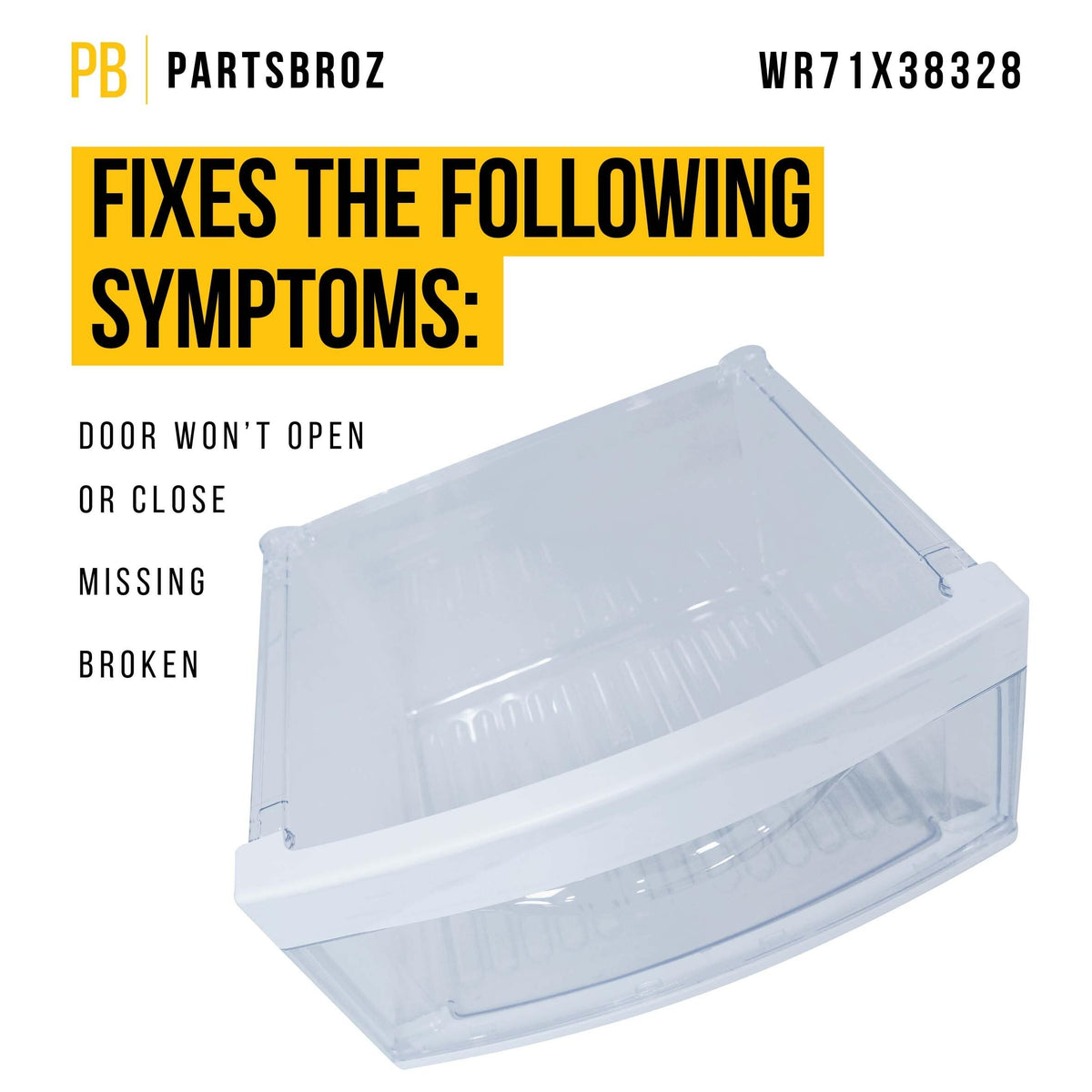 WR71X38328 Refrigerator Middle Crisper Pan for GE 