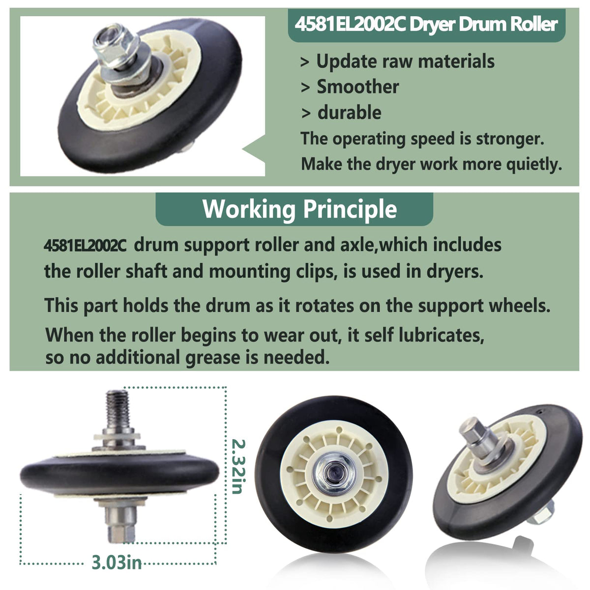Upgraded Dryer Repair Kit Compatible with LG Kenmo