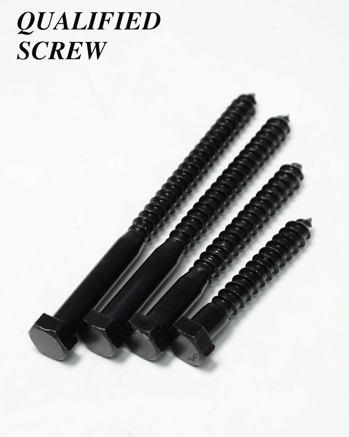 Nailnest 74-Pack 5/16 Hex Head Lag Screws Bolts Assortment Kit with Flat Washers, Black Oxided 304 Stainless Steel 18-8 Heavy Duty 5/16" Lag Bolts for Wood with Hex Socket