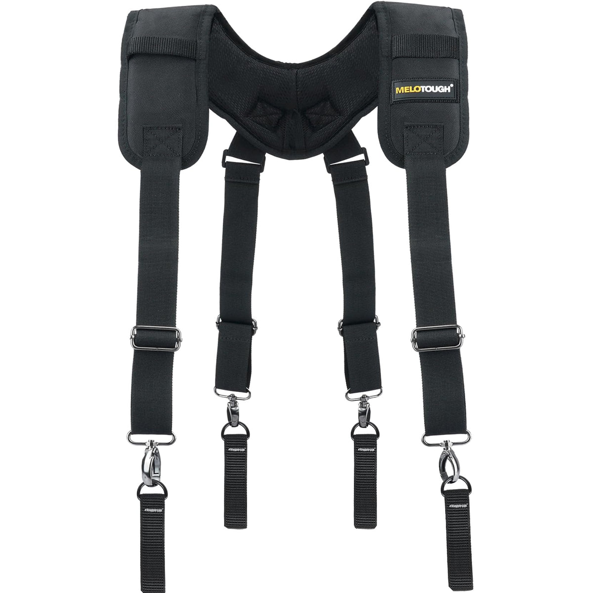 MELOTOUGH Tool Belt Suspender Adjustable Strap with 4-Point Hook Support