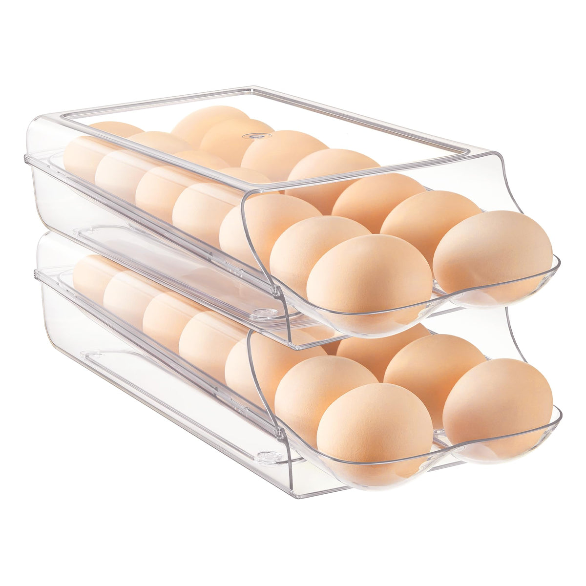 Vtopmart 2 Pack Egg Holder for Fridge, Automatic R
