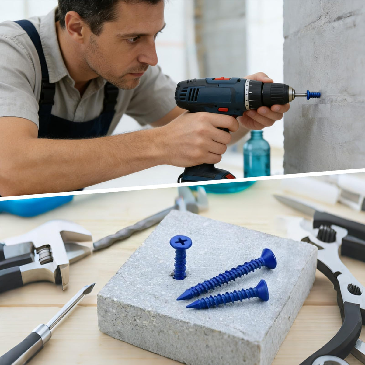 Concrete Screws Assortment Kit 300PCS