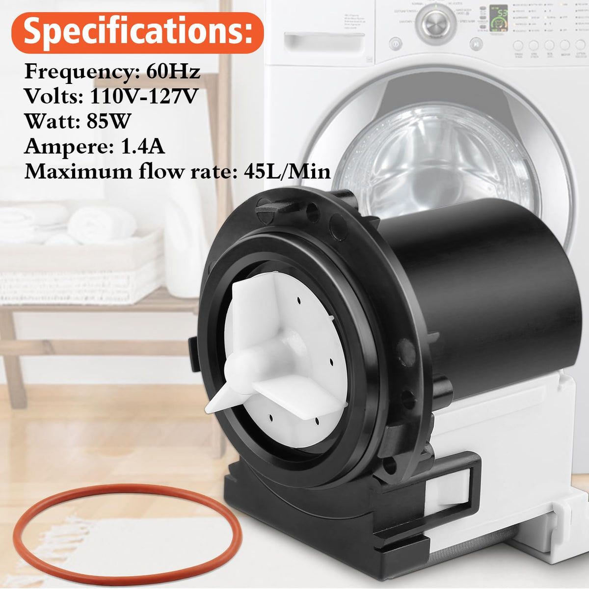 4681EA2001T Washer Drain Pump Motor Replacement for LG & Kenmore Front Load