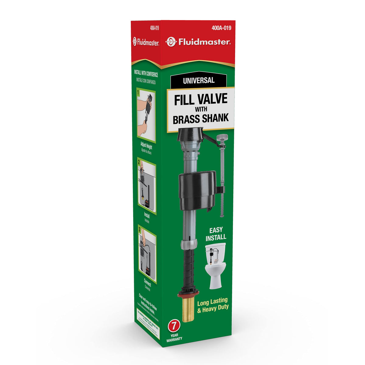 Fluidmaster 400A Brass Shank Universal Toilet Fill Valve