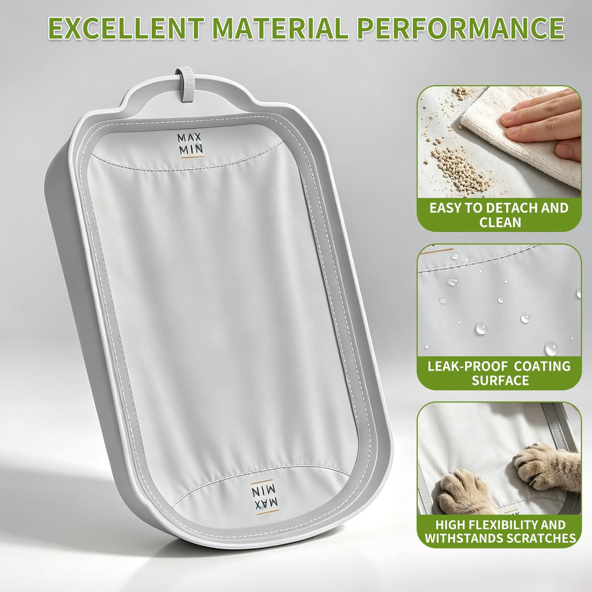 Litter Box Liner Compatible With Cumrige, Non-Stick Coated Surface, 1 Pcs