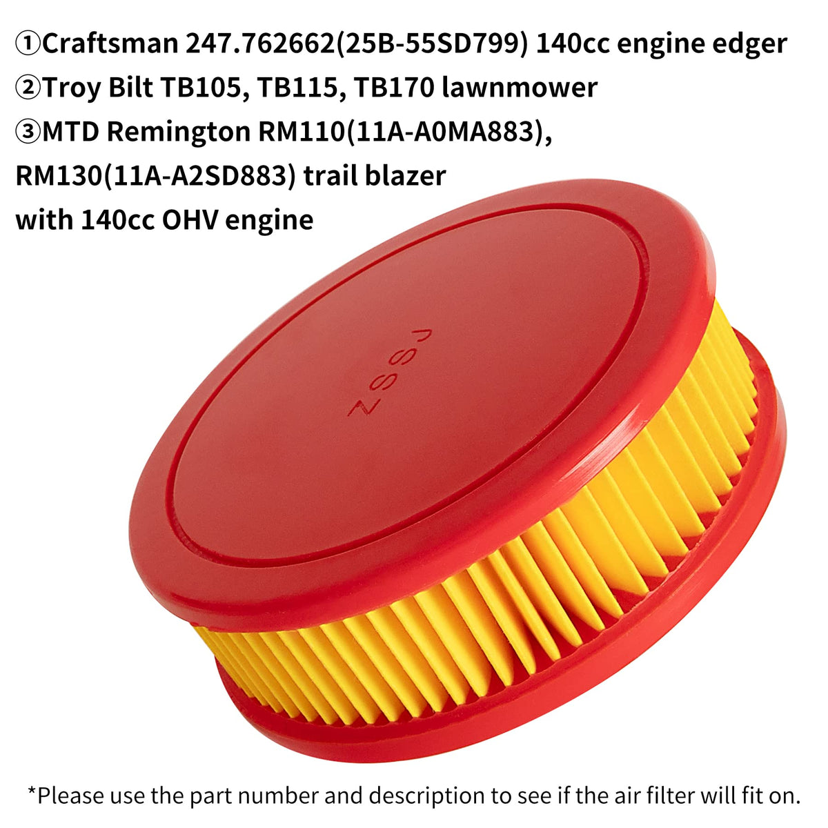 951-14628 Air Filter 2 Pack, Replacement for Craftsman and Troy Bilt Mowers