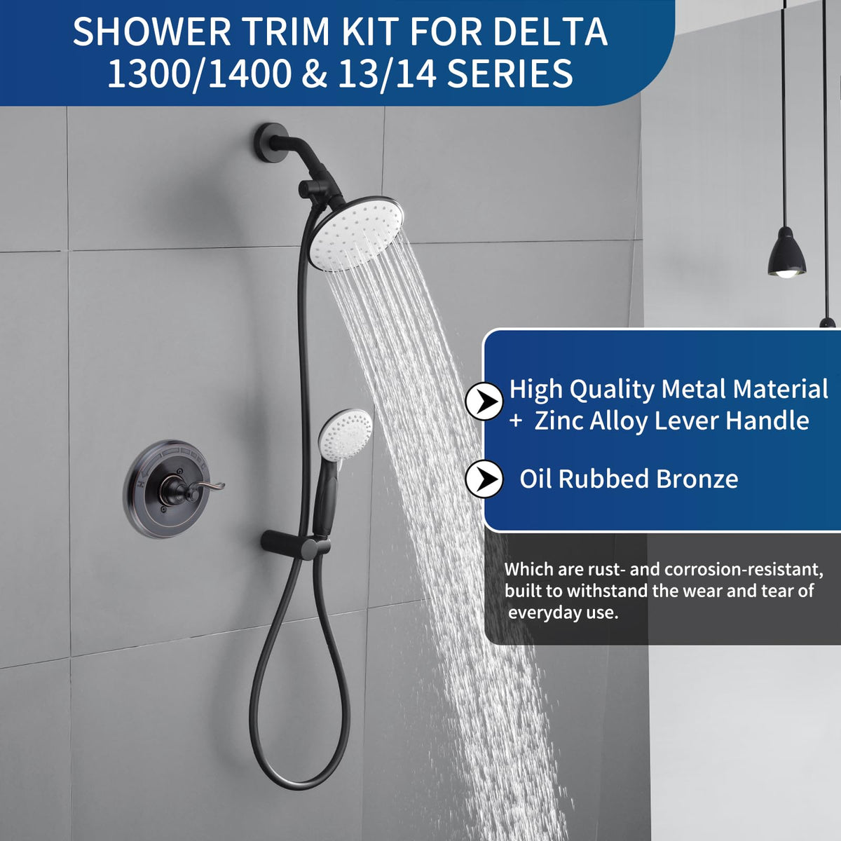 BT14096-OB Shower Trim Kit for Delta 13/14 Series Shower Faucet System