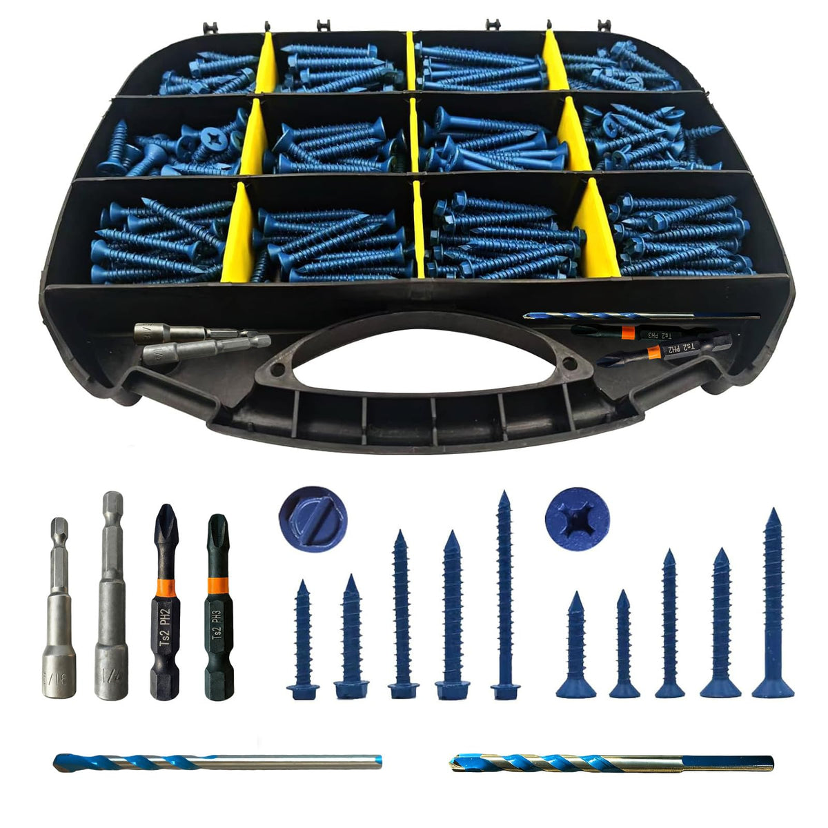 Concrete Screws Assortment Kit 300PCS