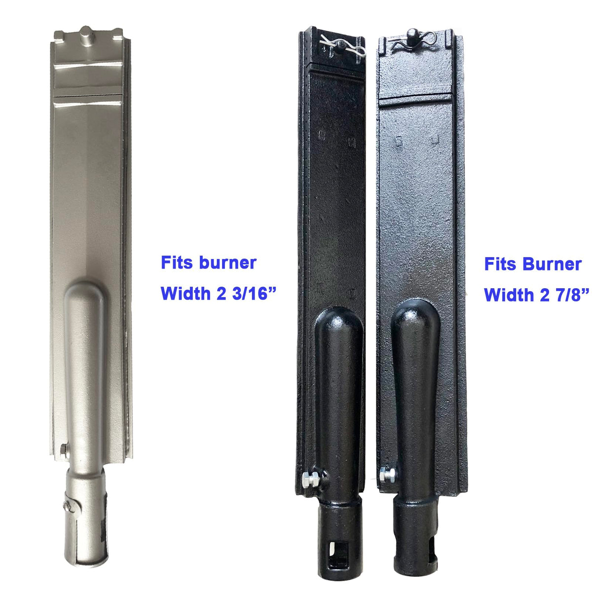 3 Pack Upgraded 15 13/16 Inch Cast Stainless Steel Burner Gas Grill Replacement Parts for Jennair 720-0061, 720-0062, 720-0063, 720-0100, Nexgrill 720-0671, 720-0165, Charbroil Cal Flame Beefeater