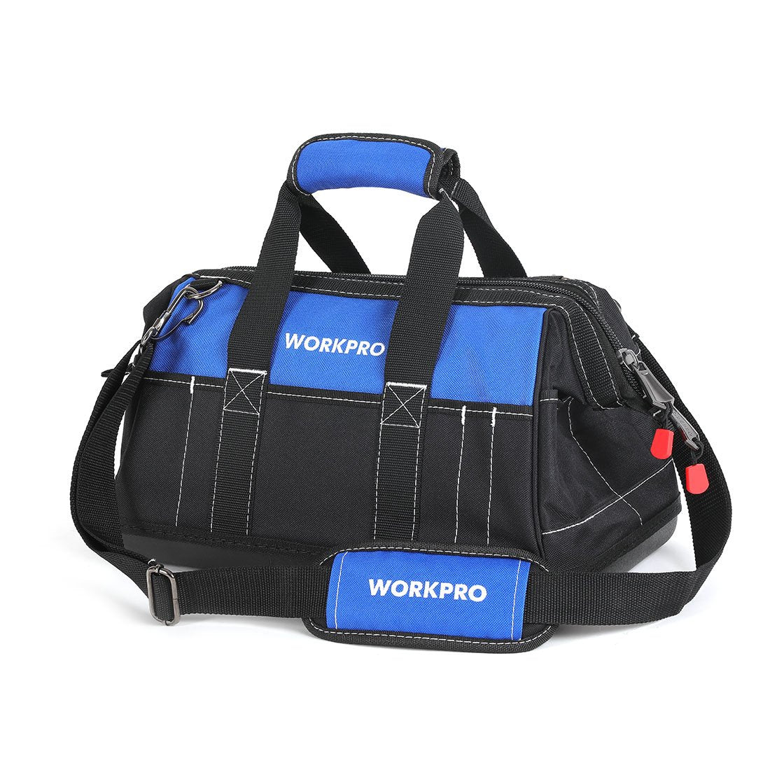 WORKPRO 16-inch Wide Mouth Tool Bag with Water-Proof Molded Base