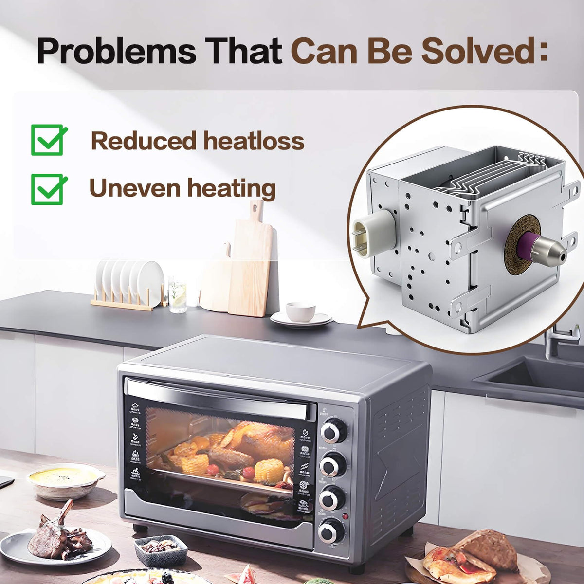 OM75P-31-ESGN Magnetron Compatible with Samsung Whirlpool GE Microwave Oven