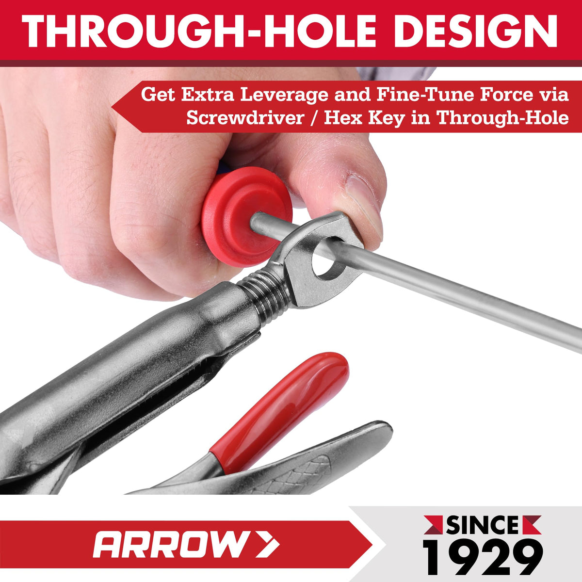 ARROW 3PCS Locking Pliers Set with Long Nose and Curved Jaw