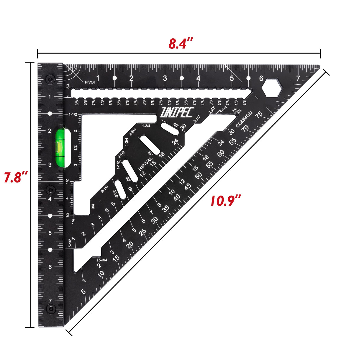 UNIPEC 7.5 inch Rafter Square with Level and Pivot