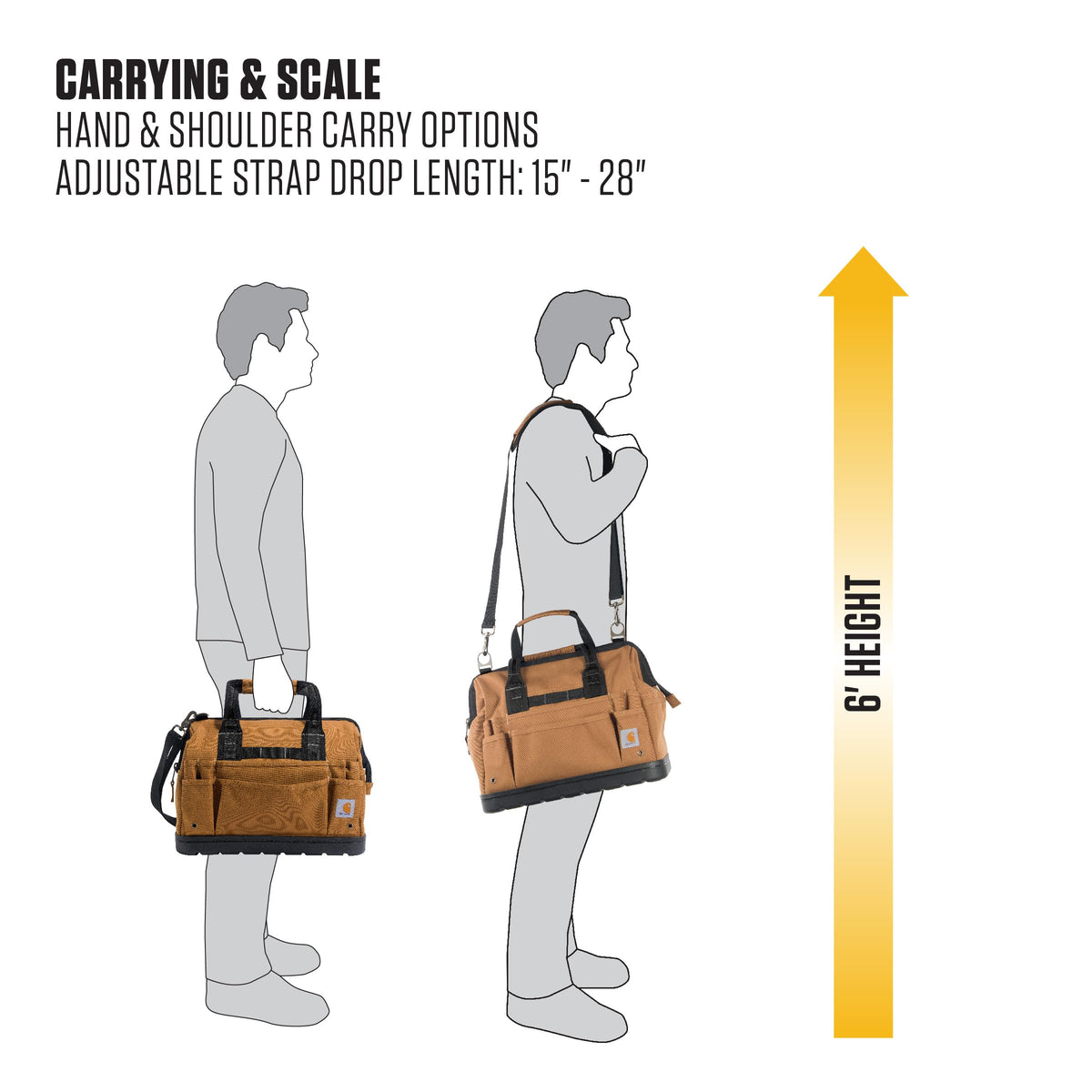 Carhartt 16-Inch Molded Base Heavyweight Tool Bag Carhartt Brown
