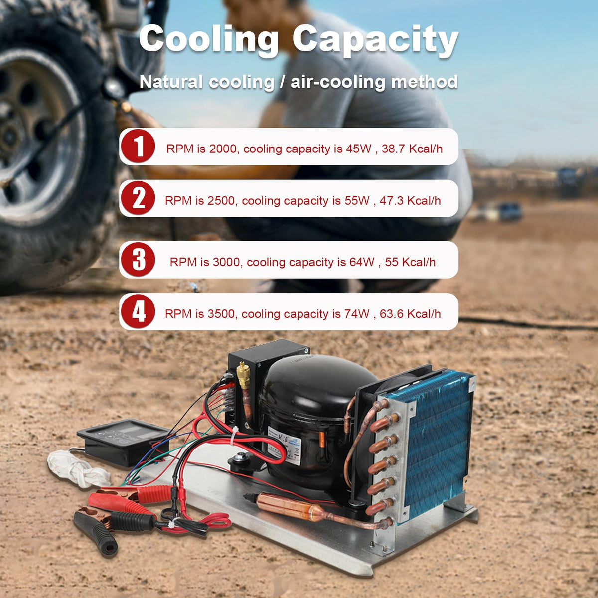 DC 12-24V Car Refrigeration Air Compressor Fridge 
