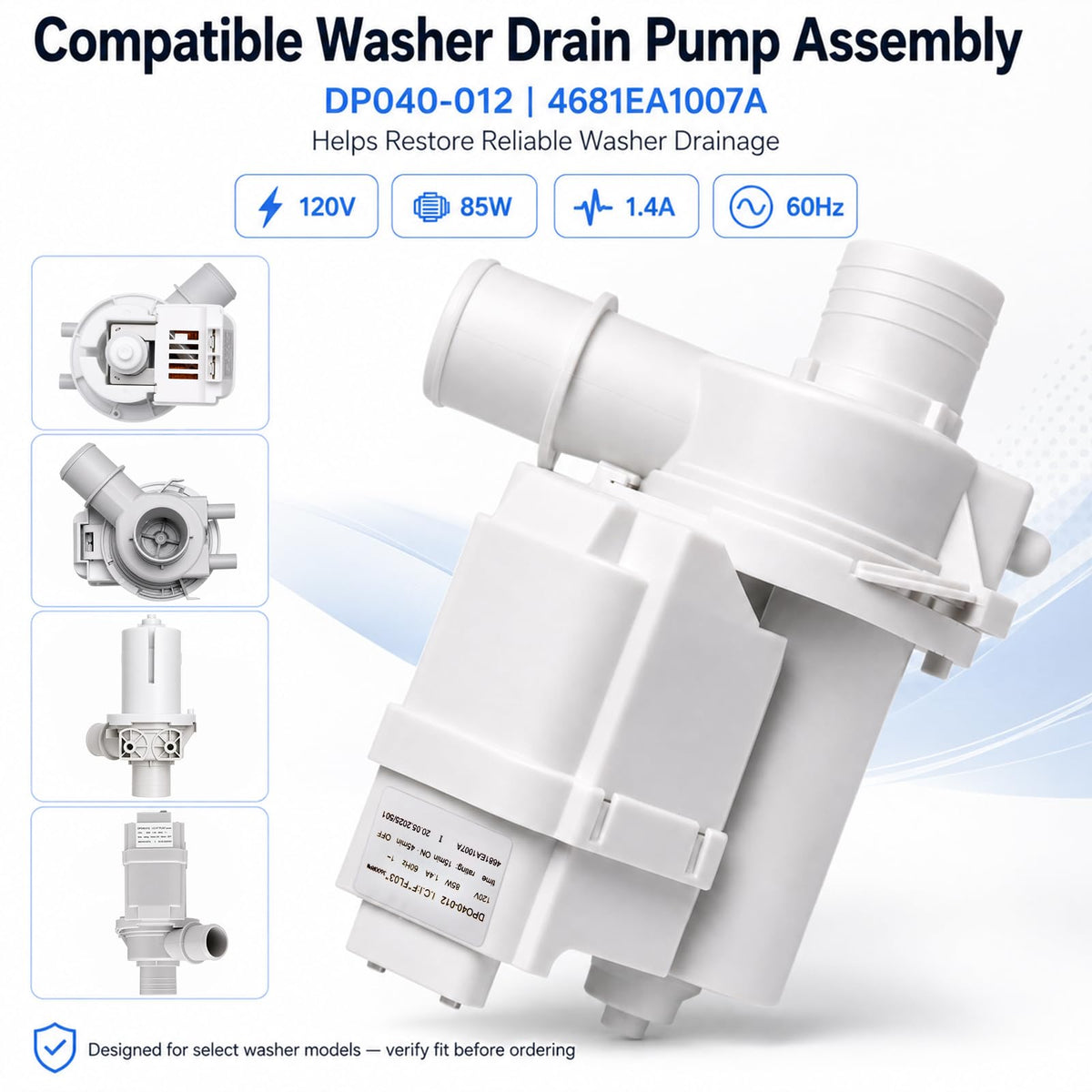4681EA1007A Washer Drain Pump, DP040-012 Drain Pum