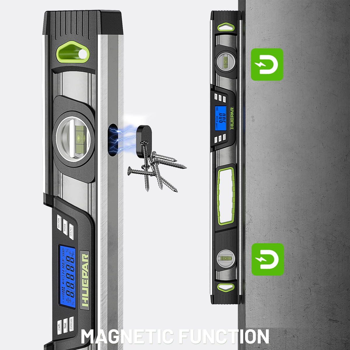 Huepar Professional Digital Magnetic Torpedo Level, 24-Inch, Aluminum Alloy