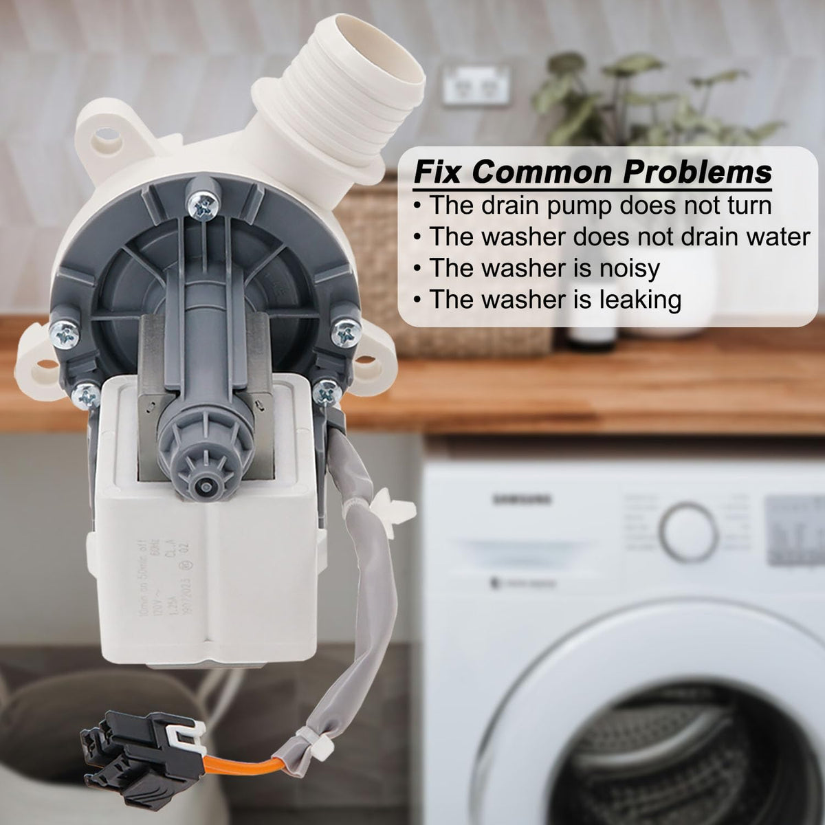 GTW465ASN1WW GTW465ASN3WW Washer Drain Pump Fit for GE GTW465ASN0WW
