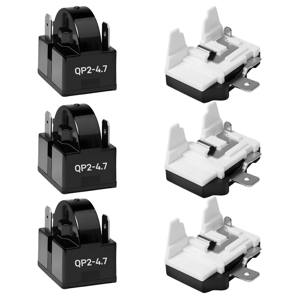 6-Pack QP2-4R7 3Pin 4.7 Ohm Universal Refrigerator