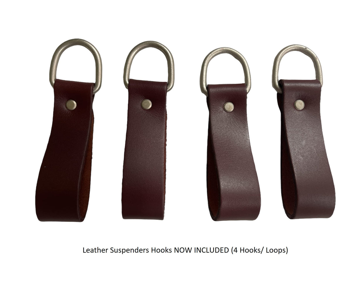LAUTUS Leather Padded Tool Belt Suspenders w/Chest Strap| Pencil Sleeve| Comfortable & Heavy Duty, Fully Adjustable, Construction Grade |