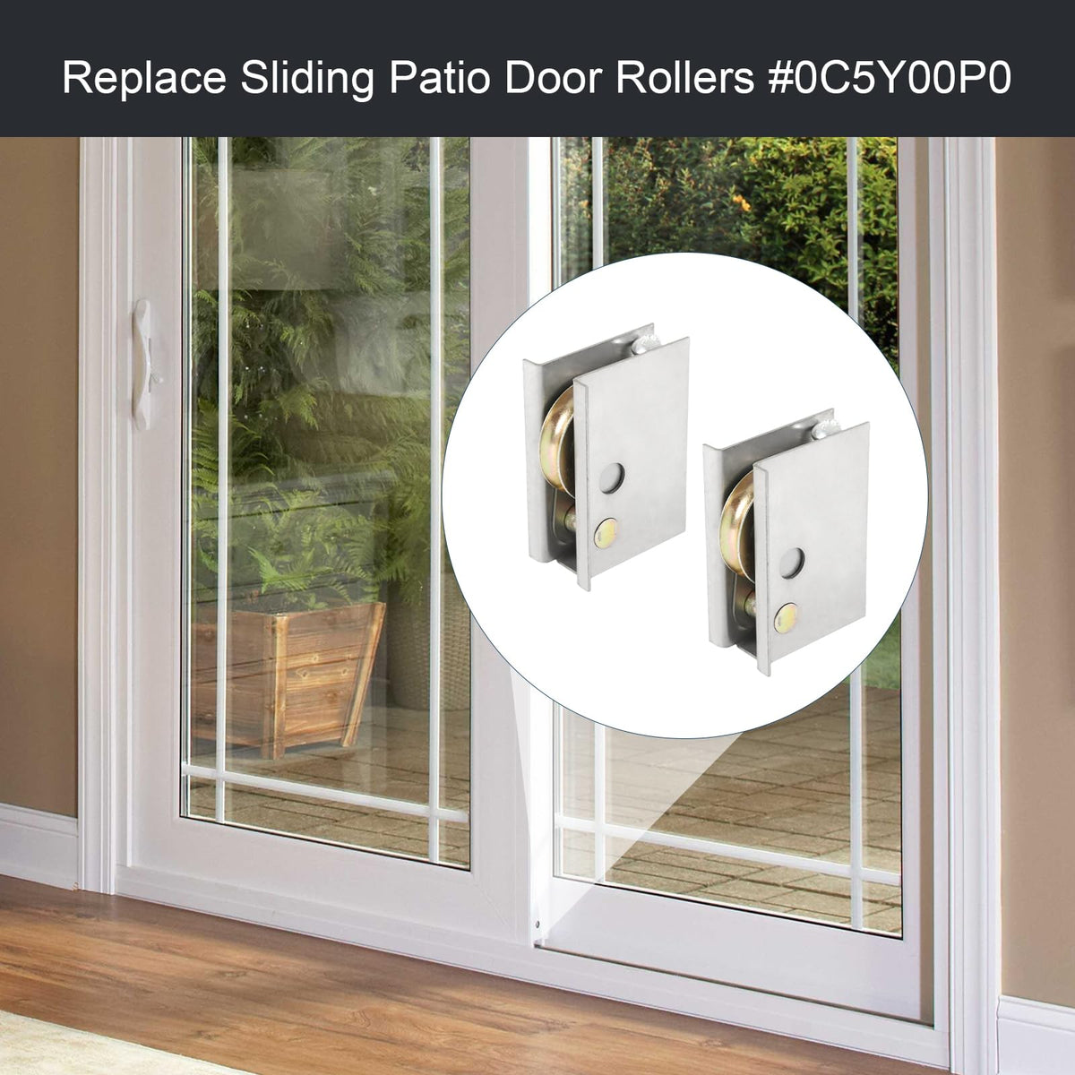 Nirakoka Patio Door Rollers Replacement #0C5Y00P0