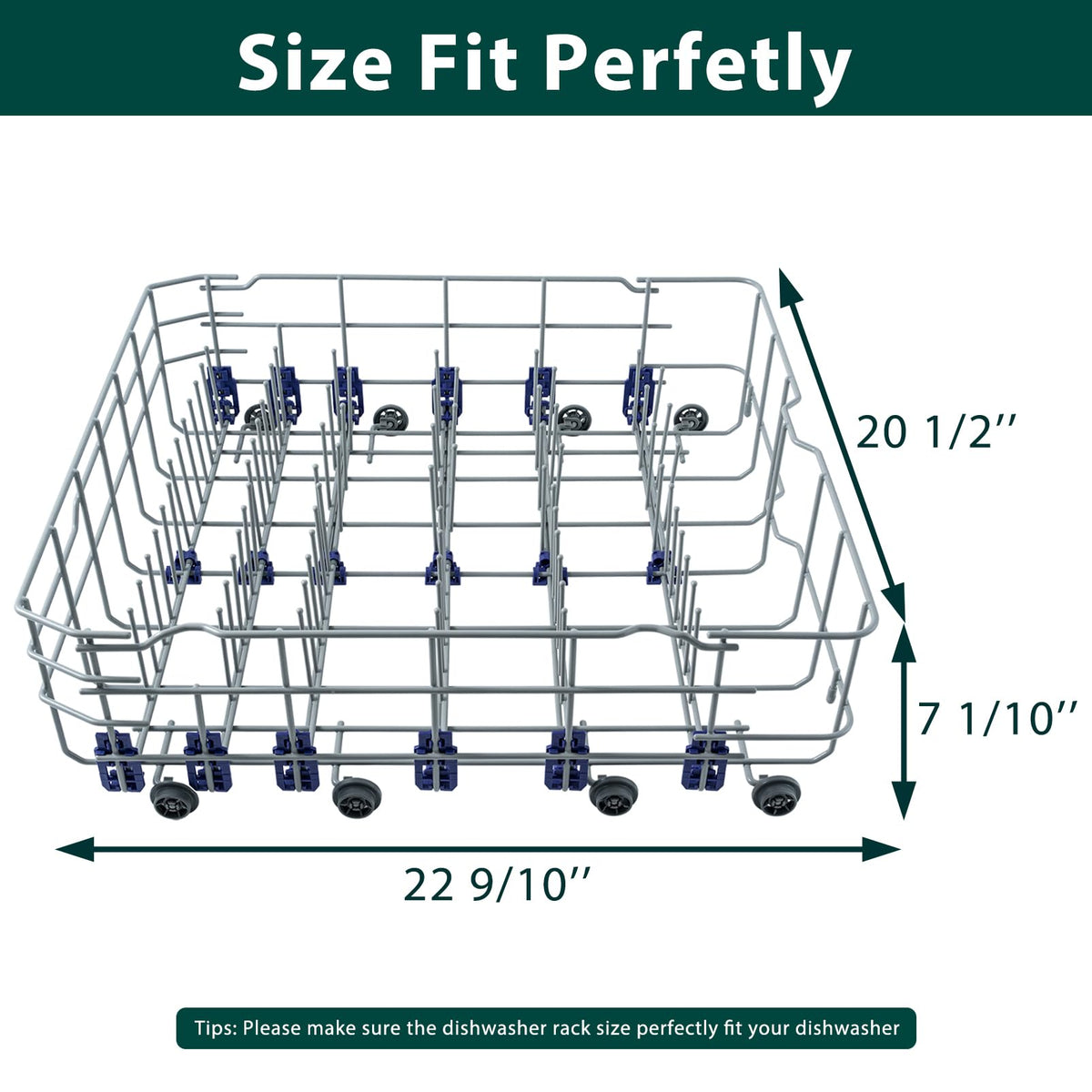 3751DD1001J Dishwasher Lower Rack Replacement Part