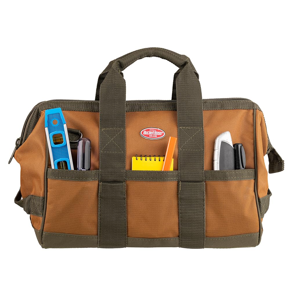 Bucket Boss Gatemouth 16 Tool Bag in Brown, 60016, 15 liters(Brown)