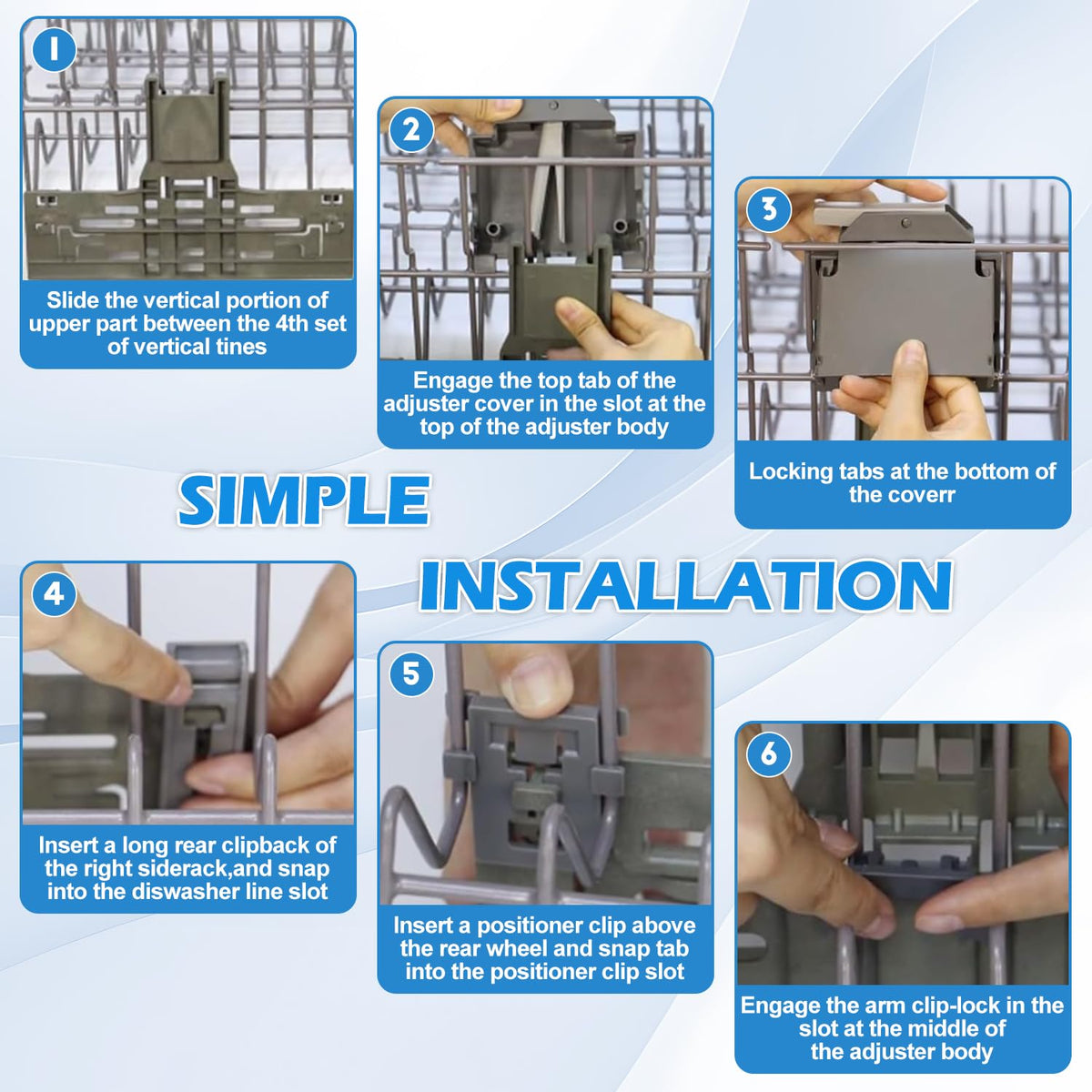 UPGRADED KDTE334GPS0 KDTM354DSS4 KDPE234GPS0 W10306646 Upper Rack Adjuster
