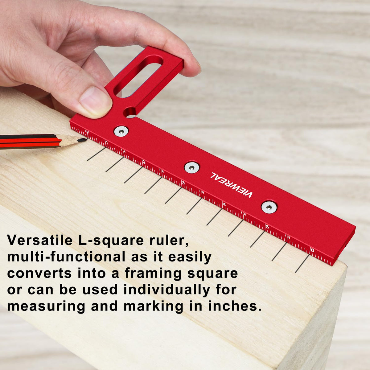 ViewReal Large Carpenter Square, 3D Multi Angle Measuring Ruler