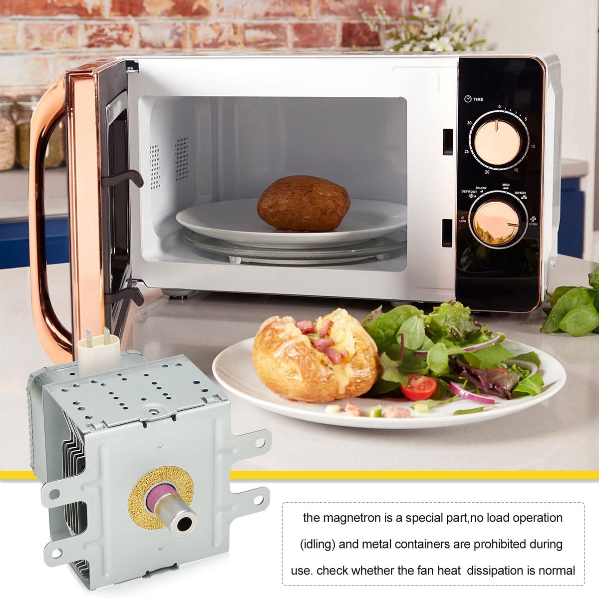 OM75P (10) ESGN Microwave Magnetron, WB27X10017 of GE Samsung Microwave Oven,Replace WG02F05628 WB27X10380 AP2025937 PS239126,Passed OEM Testing