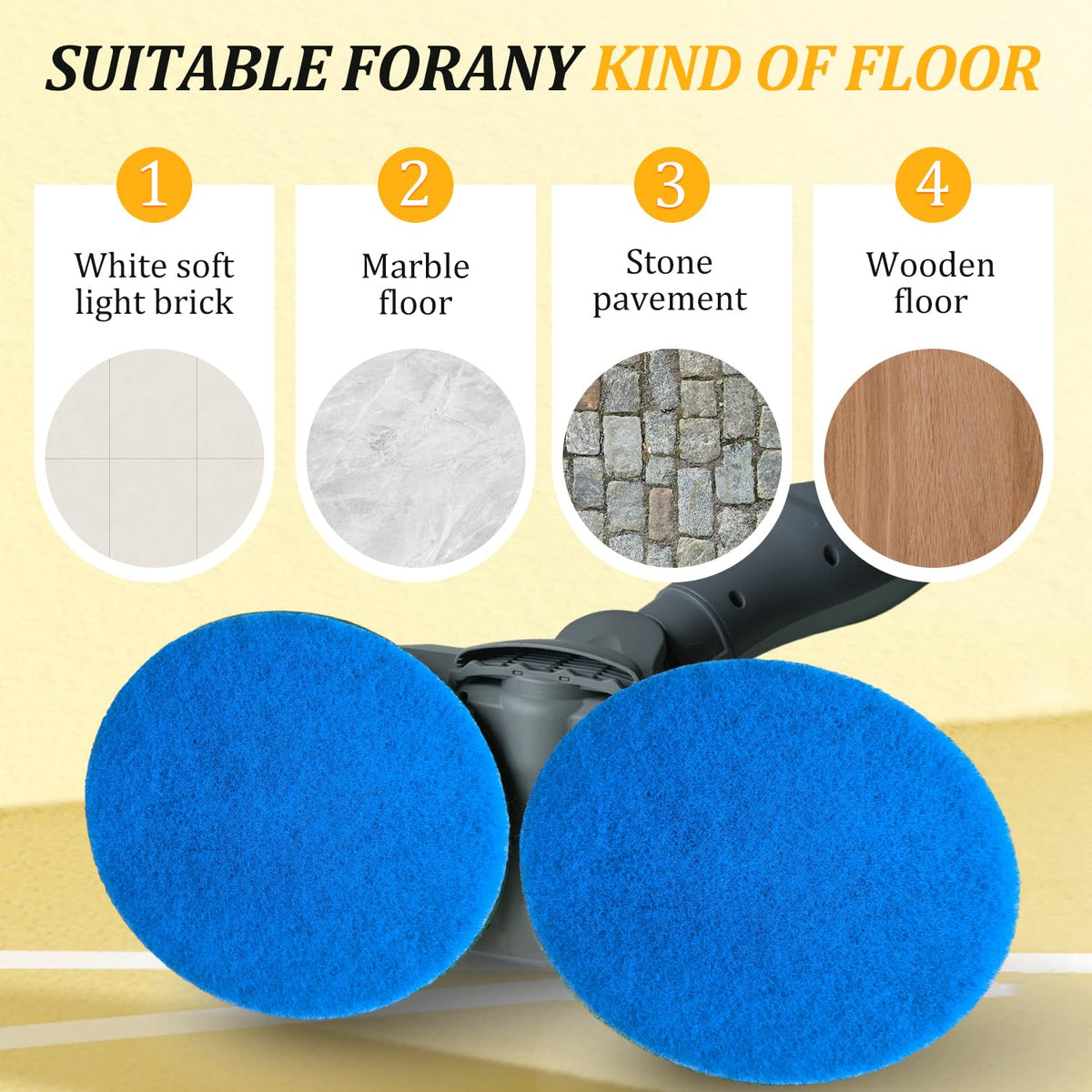 HXZIYI S7000/S8201 Steam and scrub Mop Replacement Pads