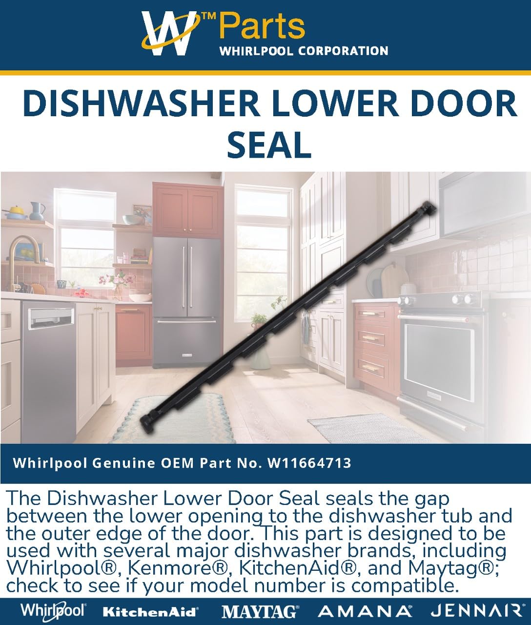 Whirlpool W11664713 Genuine OEM Dishwasher Lower D